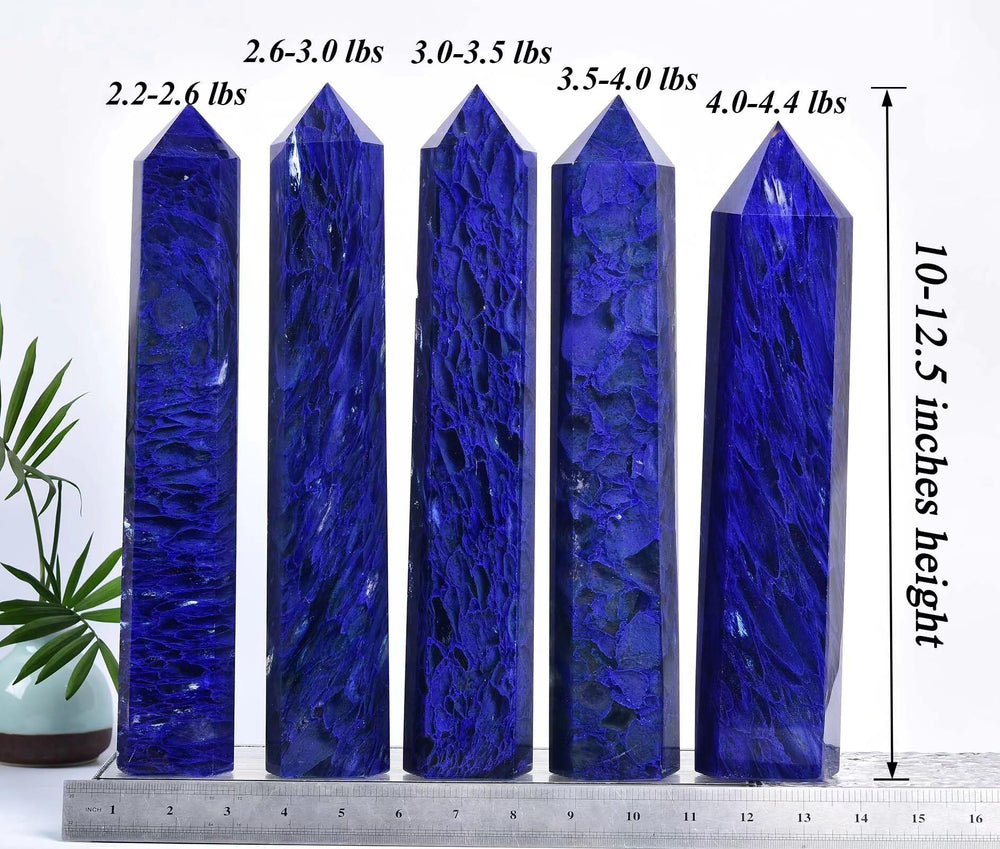 AMOYSTONE hand-polished artificial crystal wand for home and office display.