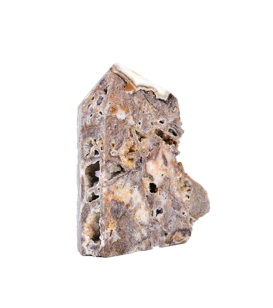 AMOYSTONE decorative large tower sphalerite geode slab aids focus during meditation and ritual practice.