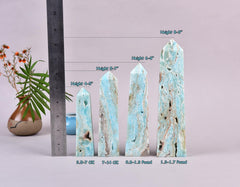 AMOYSTONE energy-focus crystal tower blue for meditation sessions and calm ambiance