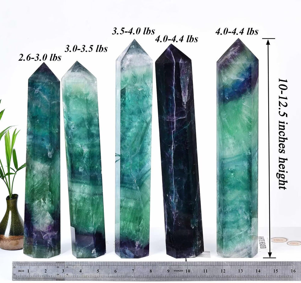 AMOYSTONE fluorite wand used during meditation for focused breathing