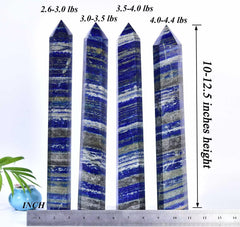 AMOYSTONE Lapis Lazuli Obelisk placed in a home or office to enhance ambiance