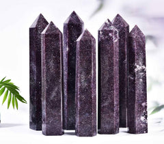 AMOYSTONE Lepidolite crystal for chakra balancing enhances peaceful ambiance during meditation