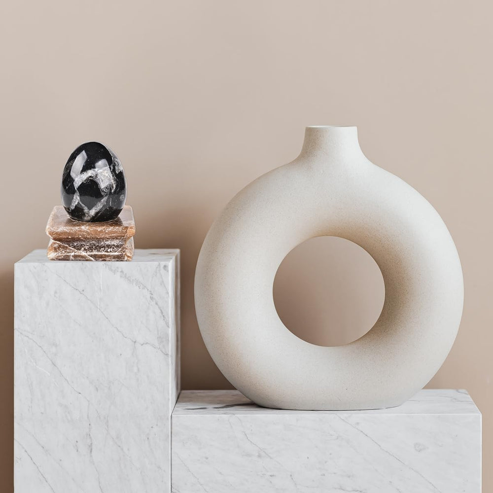 Amoystone Morocco hand-carved egg shows artisan craftsmanship and unique variation