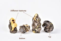 AMOYSTONE Septarian Flame Tower natural pattern highlights turtle-like cracks for unique décor