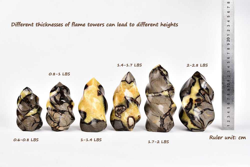 AMOYSTONE Septarian Flame Tower spiritual practice enhances focus during rituals and journaling