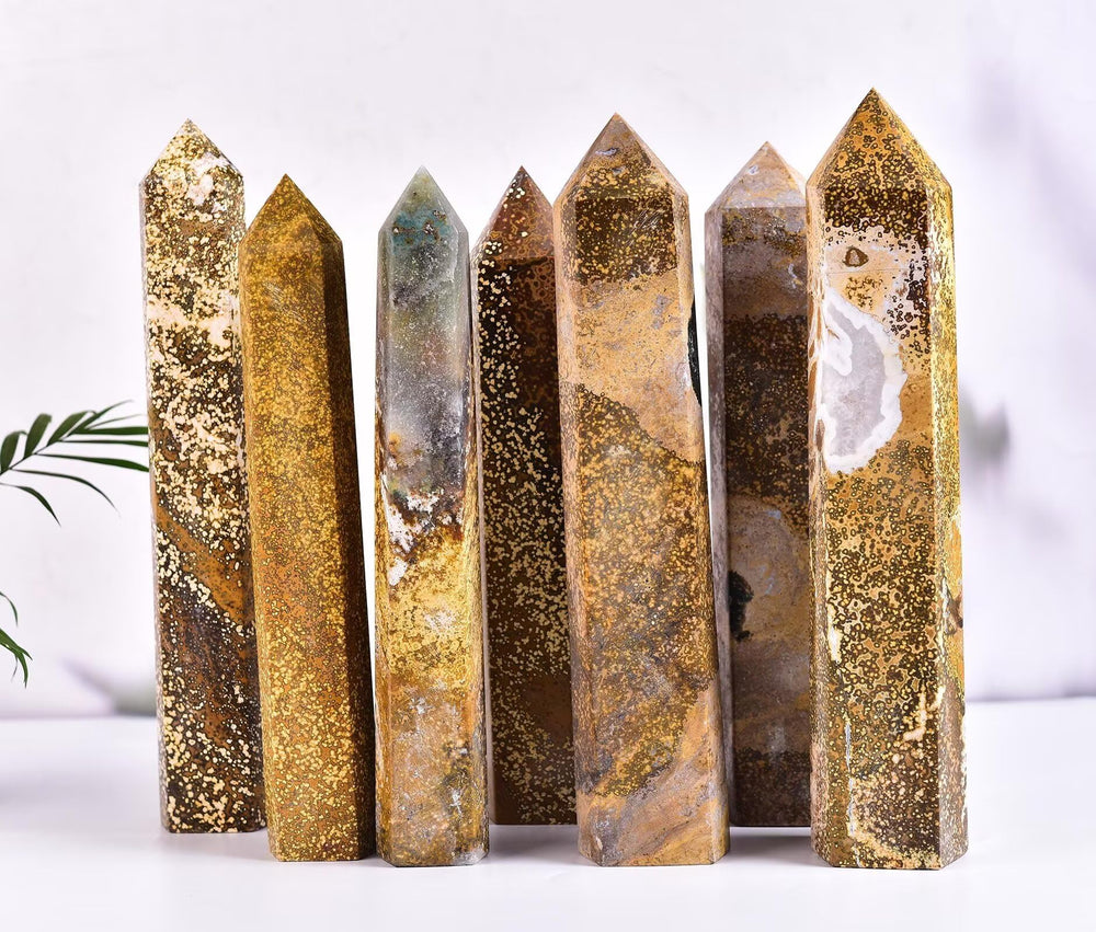 AMOYSTONE yellow jasper wand enhances home ambience and display.