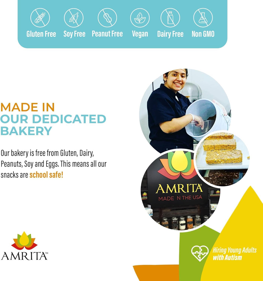Amrita family bakery scene emphasizes small-batch vegan production.