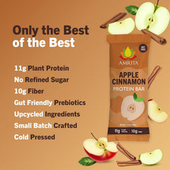 Amrita nut-free bar on hand indicates portable energy for active days.