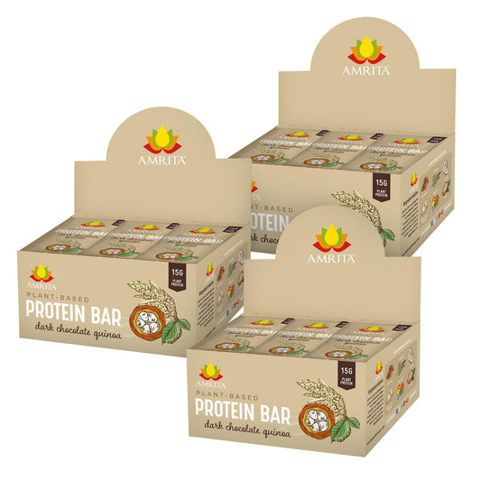Amrita Nut Free Dark Chocolate Quinoa Bars box, allergen-friendly snack for school lunches
