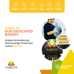 Amrita Nut Free Mango Coconut vegan bar after-school snack option for busy days.