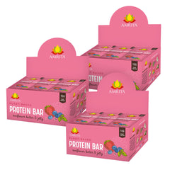 Amrita Nut Free Sunflower Butter & Jelly bars packshot showing a convenient school-friendly snack.