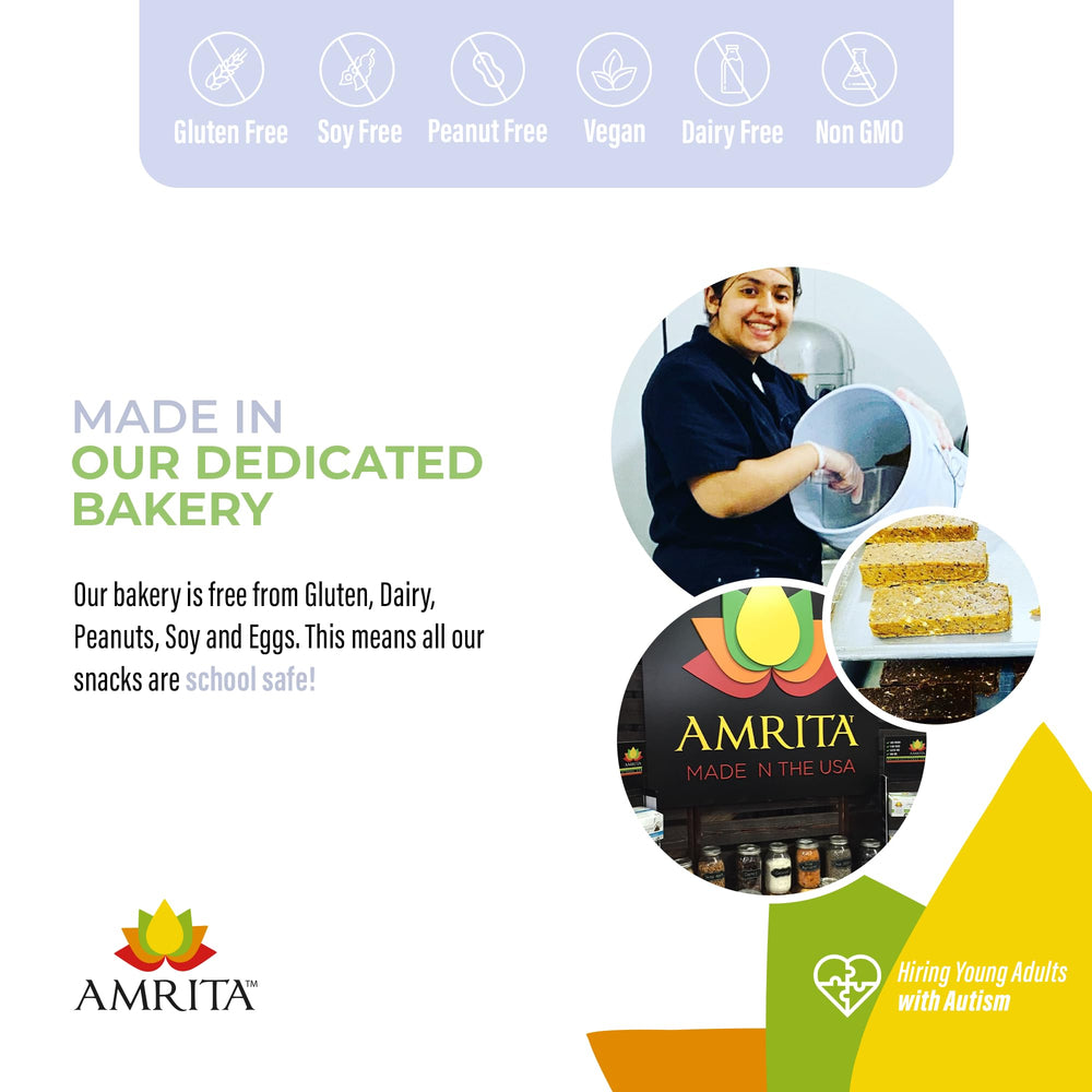 Amrita Nut Free Vegan Protein Bar - On-the-go convenient bar for busy days.