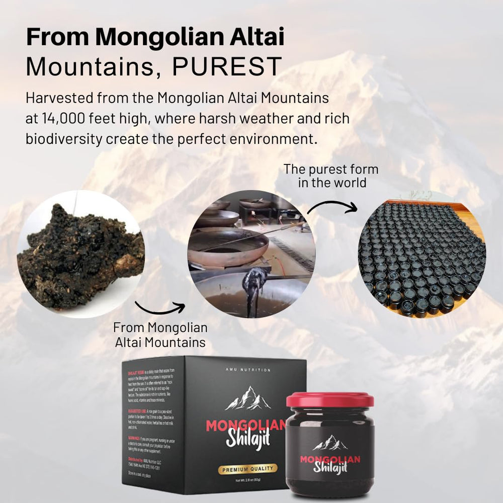 AMU NUTRITION Shilajit resin daily-use ritual for energy and vitality