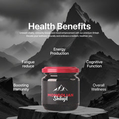 AMU NUTRITION Shilajit resin being stirred into water for easy dose