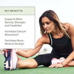Amy Myers MD OsteoDura capsules on a neutral surface for daily routine