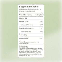 Amy Myers MD Paleo Protein Powder ingredient panel highlighting collagen and grass-fed protein.
