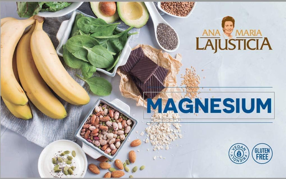 Ana María Lajusticia Magnesium Carbonate bottle—made in Spain with quality.