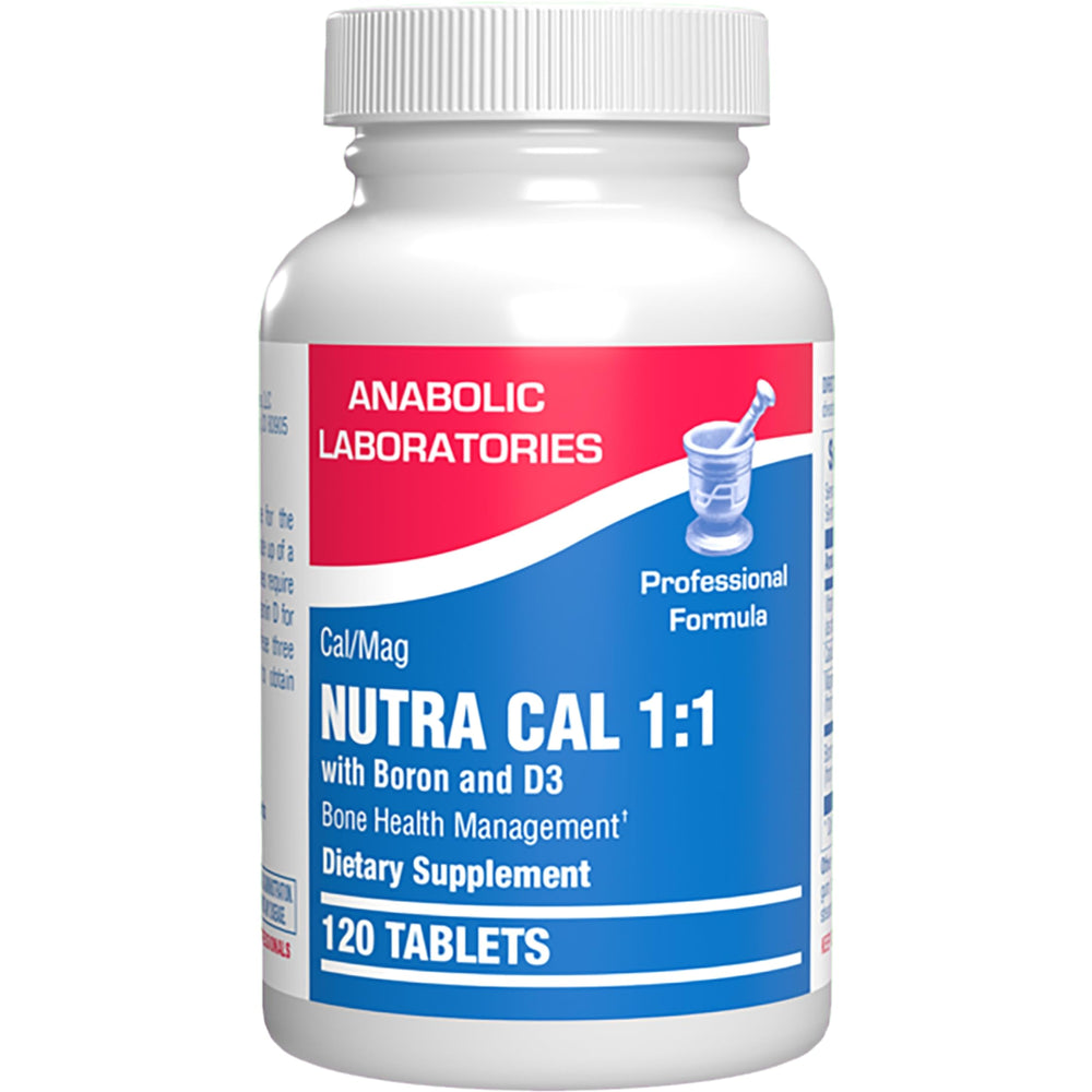 Anabolic Laboratories Calcium Magnesium D3 bottle on white, supporting daily bone maintenance
