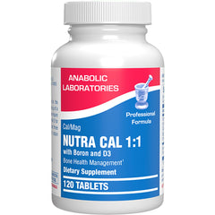 Anabolic Laboratories Calcium Magnesium D3 bottle on white, supporting daily bone maintenance