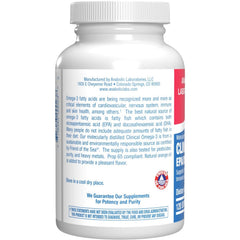 Anabolic Laboratories omega-3 capsules closeup showing compact, easy-to-swallow softgels