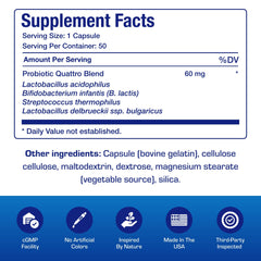 Quadbiotic capsules poured ready for a daily routine