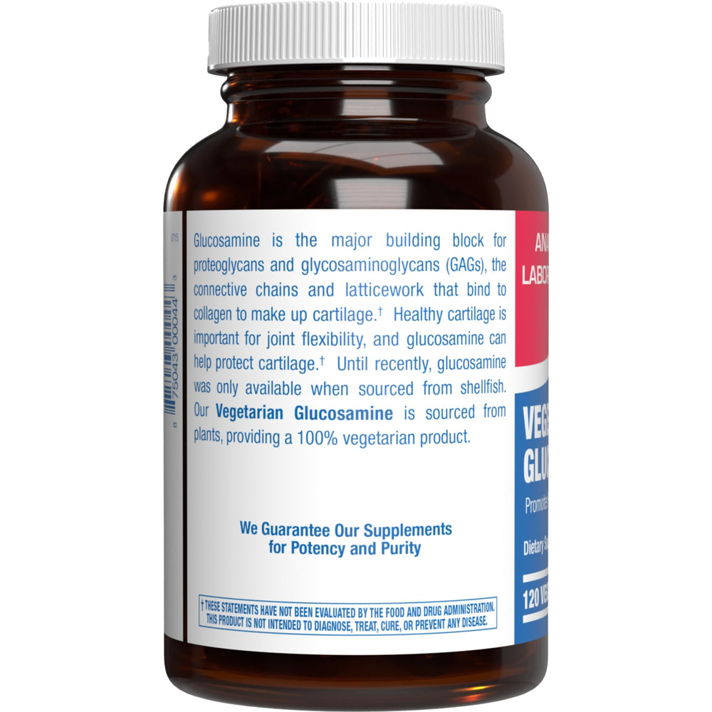 Anabolic Laboratories vegan glucosamine capsules close-up highlighting mobility support.