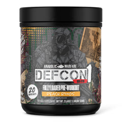 Anabolic Warfare Defcon1 can close-up showing high-stim energy for intense workouts.