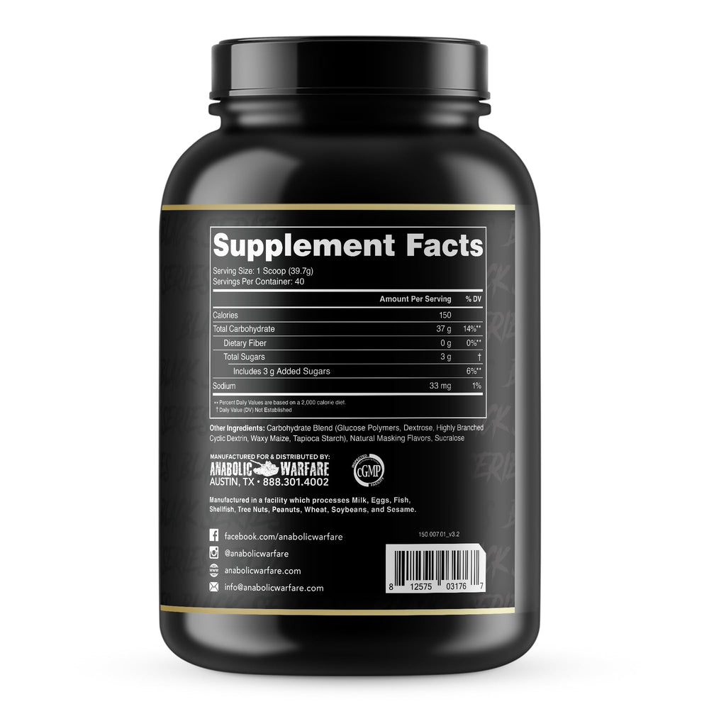Glyco Surge tub showing 37g carbs per serving for performance support.