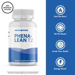 Anabolic Warfare Phena-Lean T2 non-stimulant energy shot for workouts without caffeine jitters.
