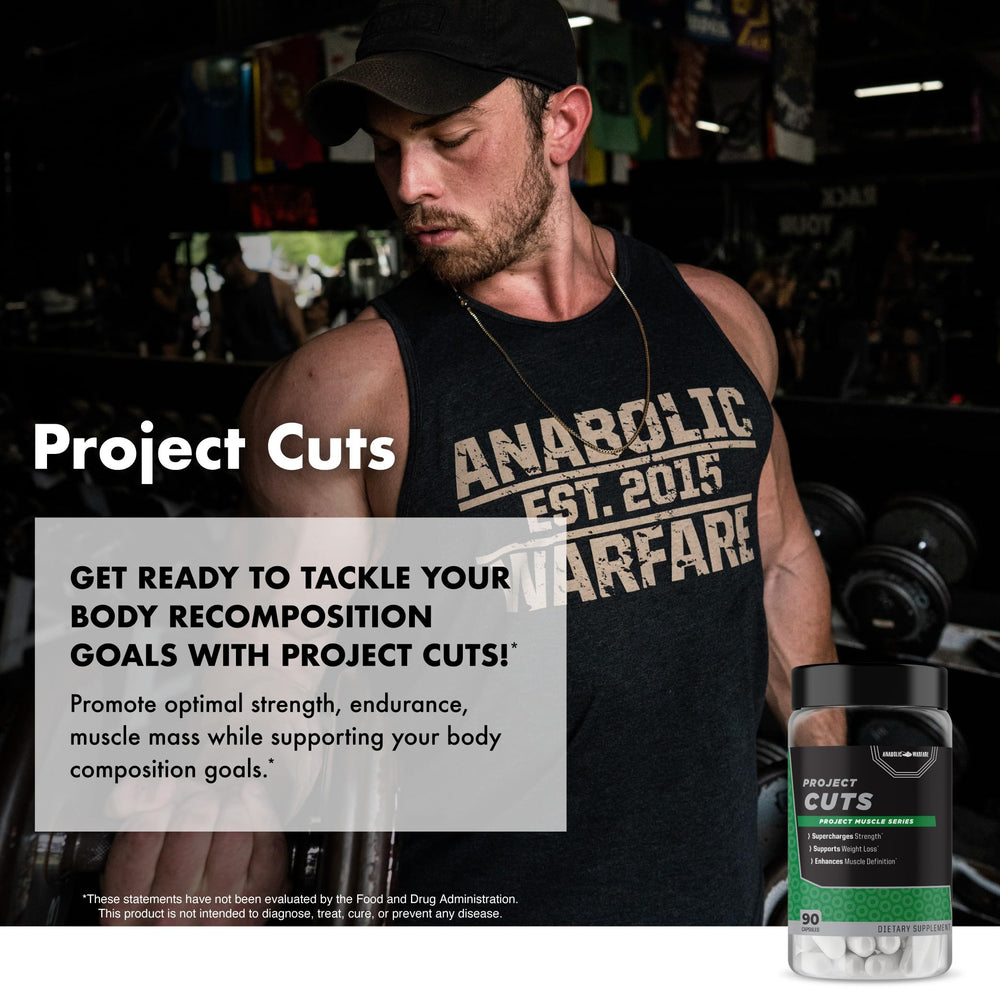 Anabolic Warfare Project Cuts bottle in hand for real-world workout use