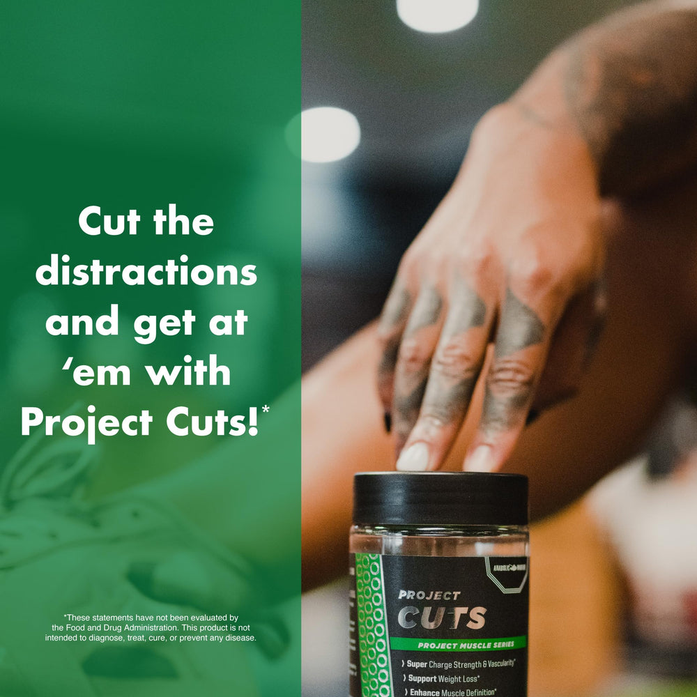Anabolic Warfare Project Cuts packaging box showcasing stimulant-free lifestyle choice