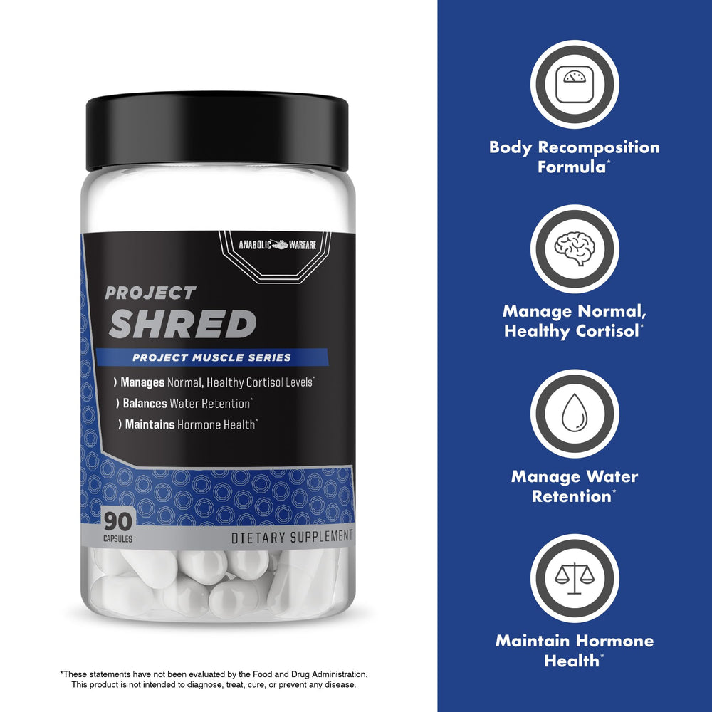Anabolic Warfare Project Shred capsules dispensing view suggesting convenient use.