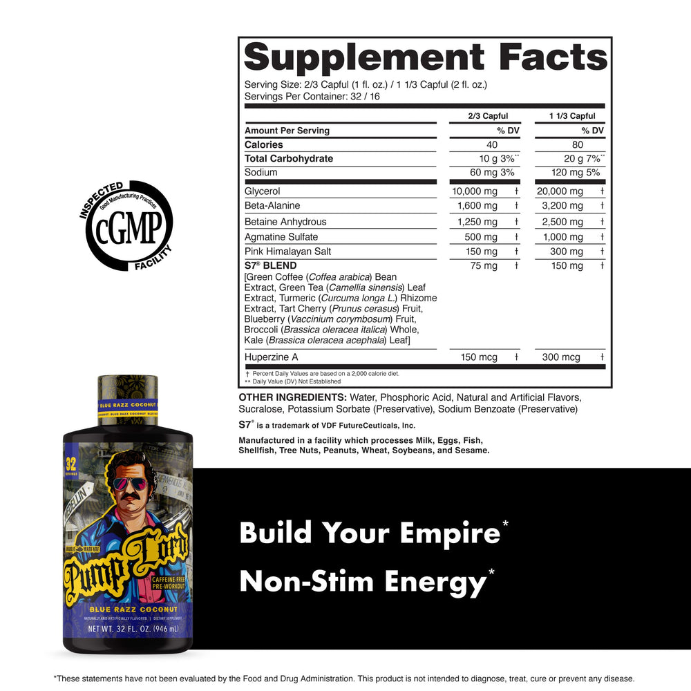 Anabolic Warfare Pump Lord mixed in a glass, illustrating a caffeine-free pre-workout option.