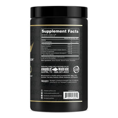 Anabolic Warfare Pump-N-Grow bottle back shows label details and ingredient emphasis.