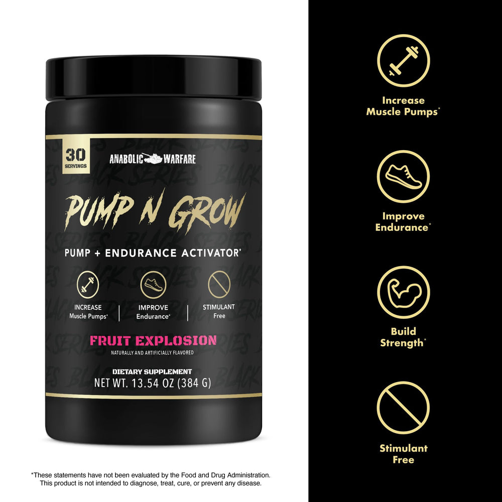 L-Arginine ingredient close-up in Pump-N-Grow packaging for improved pumps.