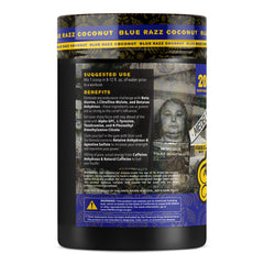 Stim Lord ingredients panel showing caffeine and beta-alanine for focus and endurance