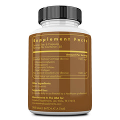 Ancestral Supplements bottle side view highlighting grass-fed sourcing and natural nutrition