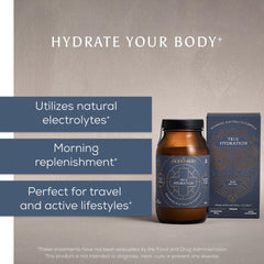 Ancient + Brave True Hydration Powder pour demonstrates coconut water inspired hydration