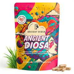 ANCIENT DIOSA bottle of grass-fed beef liver capsules highlighting nutrient-rich organ blend for vitality