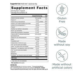 Ancient Nutrition bone health label highlighting minerals for strong bones.