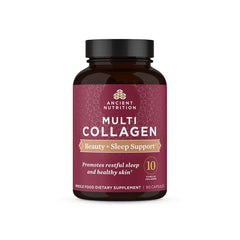 Ancient Nutrition collagen pills bottle showing daily beauty support