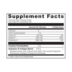 Close-up of Ancient Nutrition label highlighting lemon flavor and electrolytes for hydration.