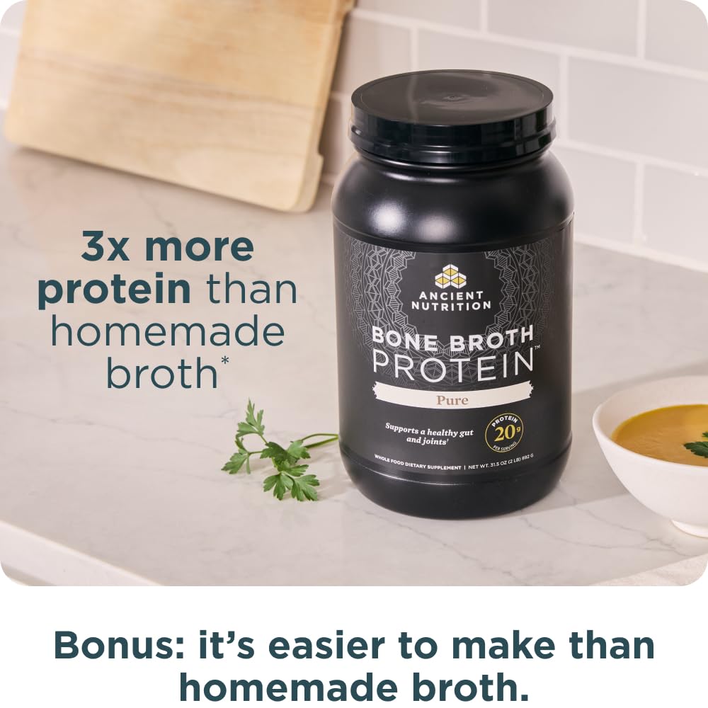 Ancient Nutrition grass-fed beef bone broth concentrate bottle
