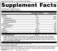 Ancient Nutrition KetoPROTEIN scoop beside powder for precise servings