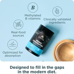 Ancient Nutrition bottle side view emphasizing immune-support nutrients.