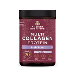 Ancient Nutrition multi collagen protein tub with label and skin support benefits