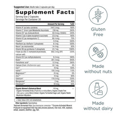 Ancient Nutrition fermented Amla and Reishi ingredients support daily wellness.
