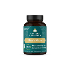 Ancient Nutrition Organic Lion's Mane bottle for daily focus.