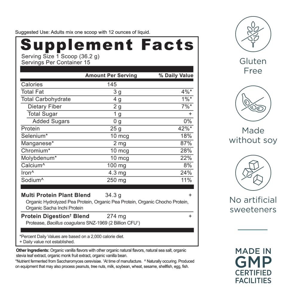 Ancient Nutrition vanilla shake poured, inviting and ready to enjoy.