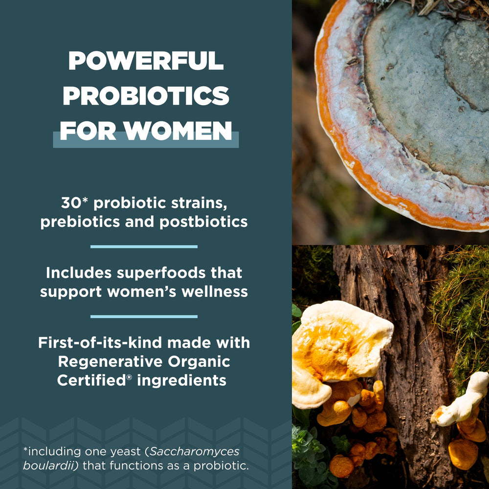 Illustration showing 30 probiotic strains from Ancient Nutrition.